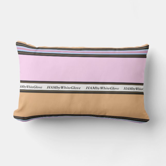 HAMbyWG - Lumbar Pillow - Rosa & Beige Lumbarkudde (Framsida)