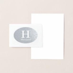 HAMbyWG Monogram med oval Folierat Kort