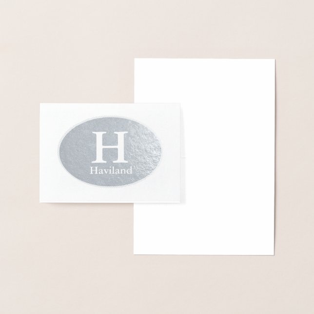 HAMbyWG Monogram med oval Folierat Kort (Display)