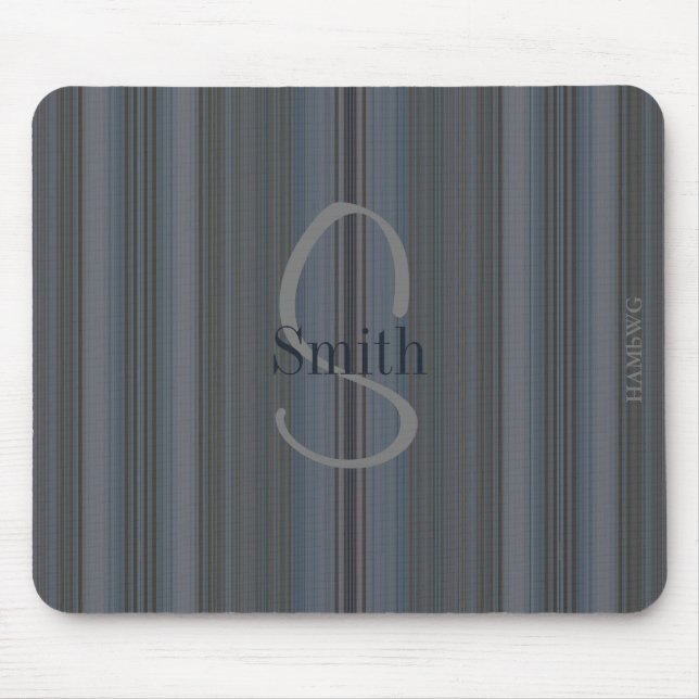 HAMbyWG - Monogram Mouse Pad Blue Rand Musmatta (Framsidan)