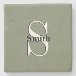 HAMbyWG Monogram Sage-Grönt Stenunderlägg