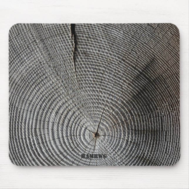 HAMbyWG - Mouse Pad - Wood Image - grått Musmatta (Framsidan)