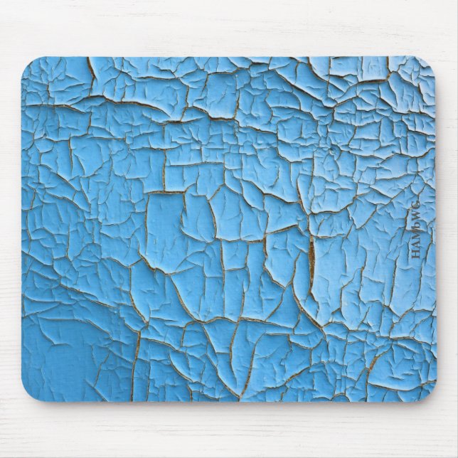 HAMbyWG - Mus Pad - Graphic Färg - Blue Crackle Musmatta (Framsidan)