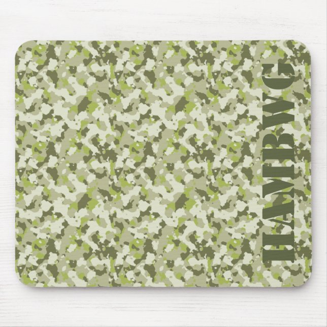 HAMbyWG - Mus Pad - Grönt Camouflage Musmatta (Framsidan)