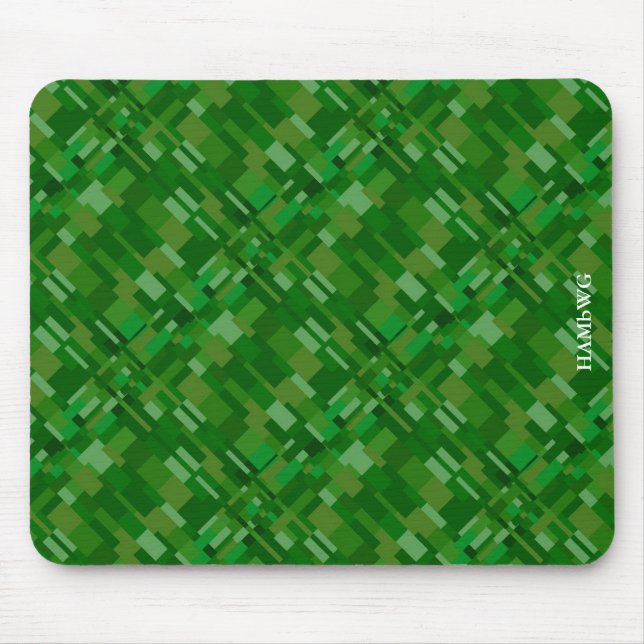 HAMbyWG - Mus Pad - Modern grafisk Grönt Musmatta (Framsidan)