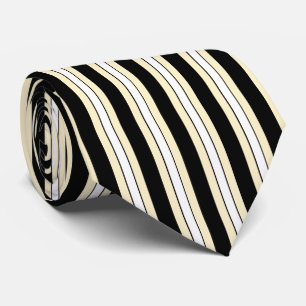 HAMbyWG - Neck Tie Black/Beige/White Rand Slips
