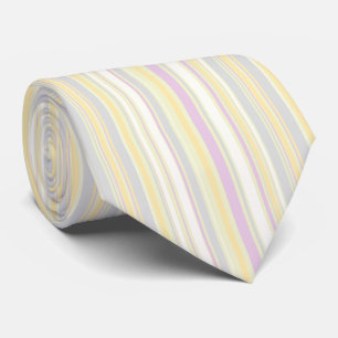 HAMbyWG - Neck Tie - Blek Gult/Grått/Lilac/White Slips