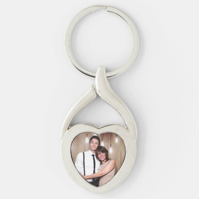 HAMbyWG-nyckelkedja Twisted Heart Silverfärgad Nyckelring (Framsidan)