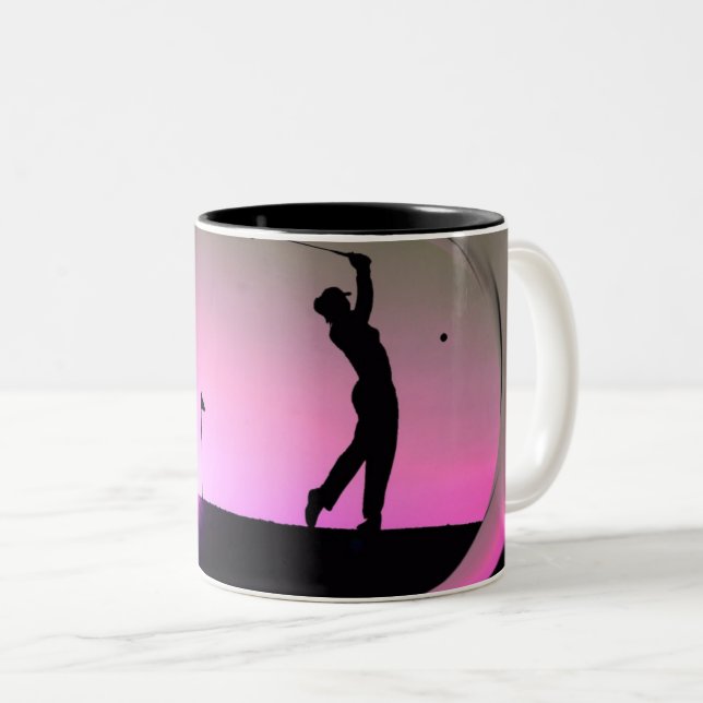 HAMbyWG - Personalizable Mugg - Golfer vid Dusk Ro (Framsida höger)