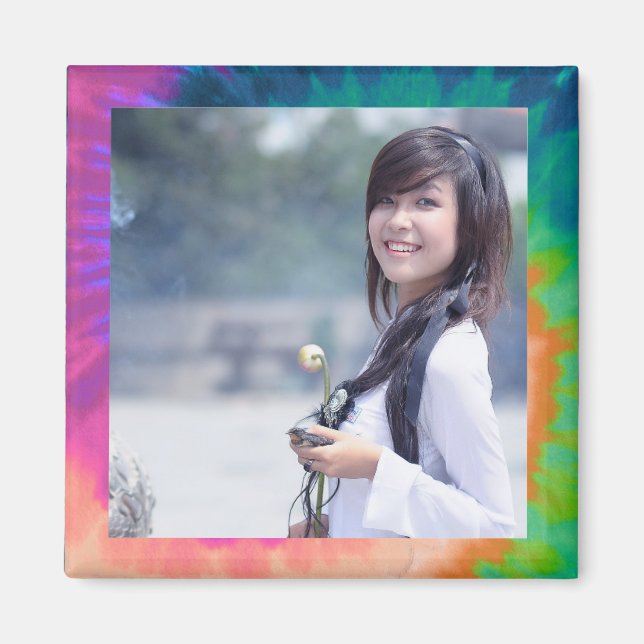 HAMbyWG - Photo Magnet med en Tie Dye Gräns (Framsidan)