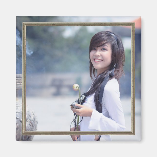 HAMbyWG - Photo Magnet med silver gräns (Framsidan)