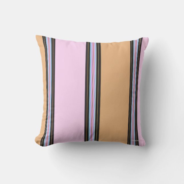 HAMbyWG Pillow 16 tum - Rosa & Beige Kudde (Framsida)