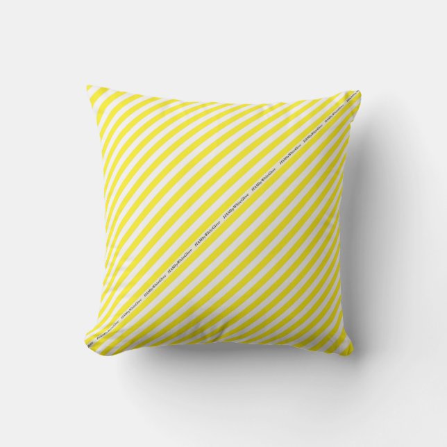 HAMbyWG - Pillow - Gult White Rand Utomhuskudde (Framsida)