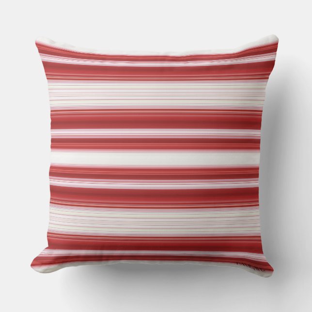 HAMbyWG - Pillow - Röd vit övertoning Kudde (Framsida)