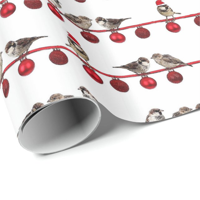 HAMbyWG - Presentbyte - Sparrows & jul Lökar Presentpapper (Rullad Hörn)