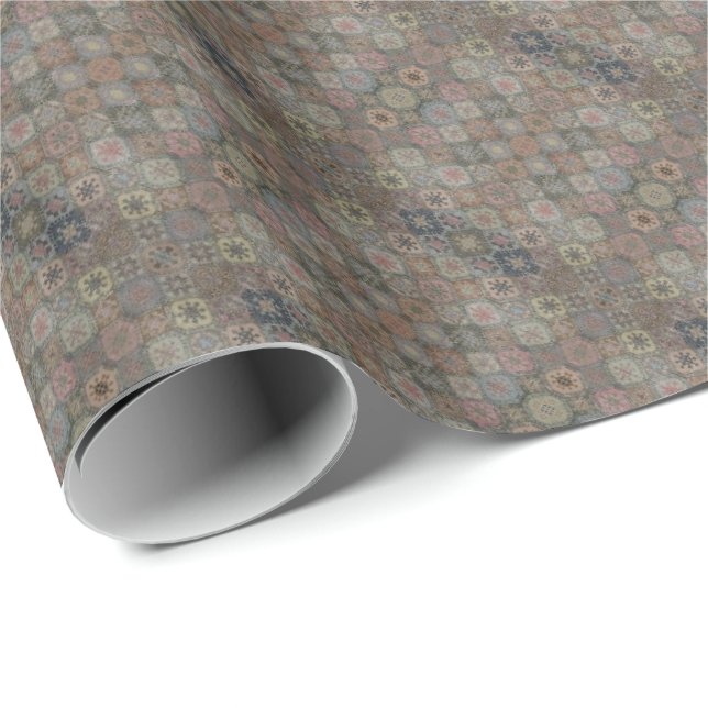 HAMbyWG - Presentbyte - Vintage Diamond Mönster Presentpapper (Rullad Hörn)