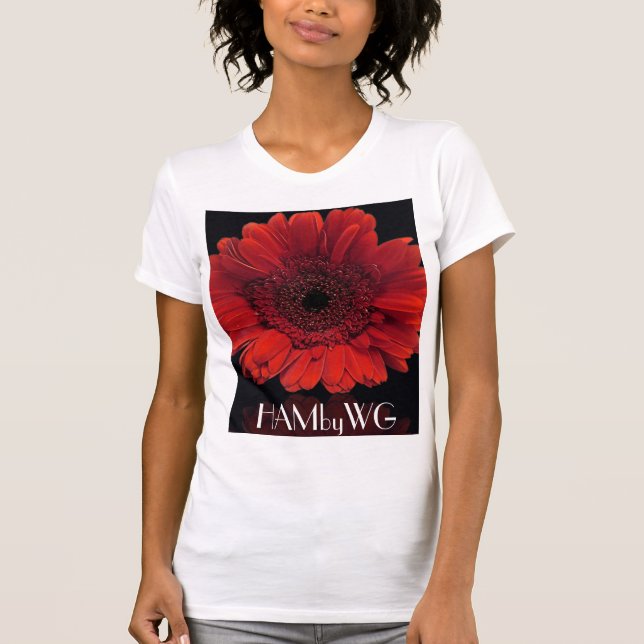 HAMbyWG - Red Gerber Daisy T Shirt (Framsida)