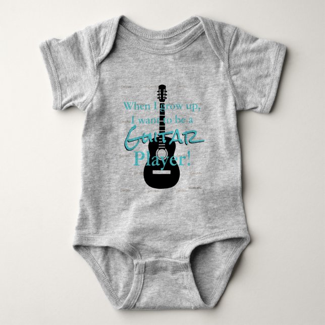 HAMbyWG - Romper, T-shirt, Snap T-Guitar-tema T Shirt (Framsida)