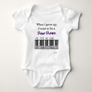 HAMbyWG - Romper, T-shirt, Snap T-Piano Player T Shirt