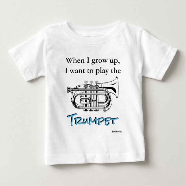 HAMbyWG - Romper, T-shirt, Snap T-Trumpet T Shirt (Framsida)