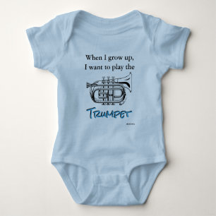 HAMbyWG - Romper, T-shirt, Snap T-Trumpet T Shirt