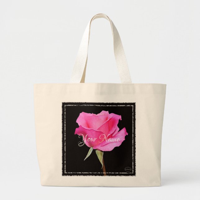 HAMbyWG - Rosa ros Jumbo Tygkasse (Framsidan)