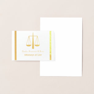 HAMbyWG Scales of Justice Advokater Folierat Kort