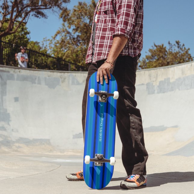 HAMbyWG - Skateboard - Blue Grönt Glowing Rand (Utomhus 2)