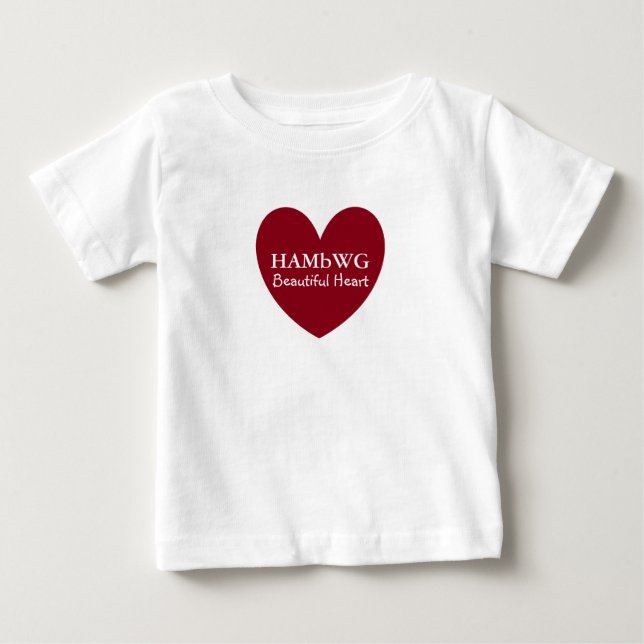 HAMbyWG - Småbarn Ruffle Dress - Vackert hjärta Tee (Framsida)