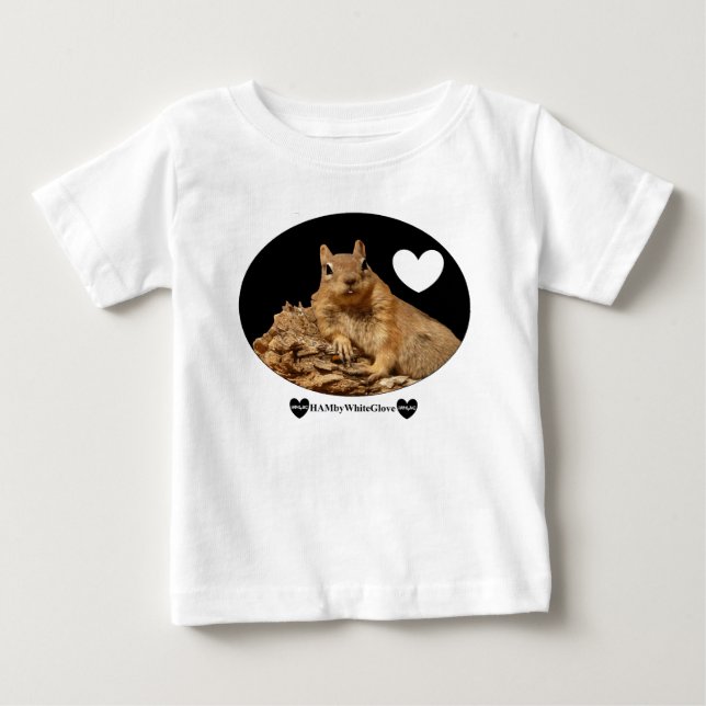 HAMbyWG Småbarn Ruffle Tee - ekorrel B W & Pub (Framsida)