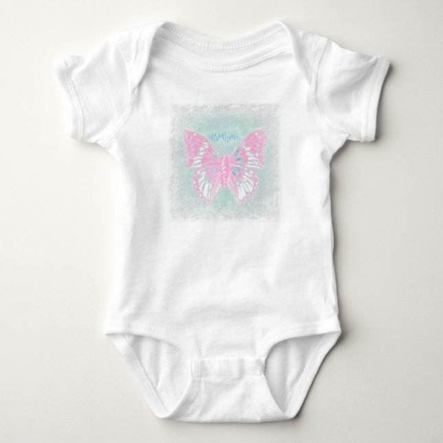 HAMbyWG - T-Shirt - Rosa Butterfly (Framsida)