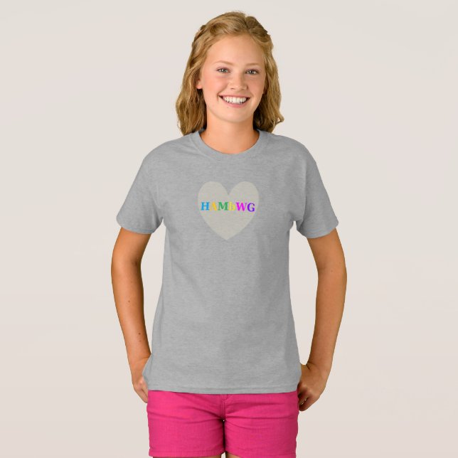 HAMbyWG - T-shirts - Hjärta med logotyp - Blå (Hel framsida)