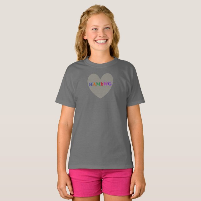 HAMbyWG - T-shirts - Hjärta med logotyp - Grå (Hel framsida)