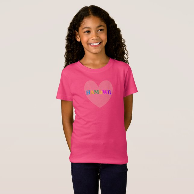 HAMbyWG - T-Shirts - Hjärtat w Logotyp - Rosa (Hel framsida)