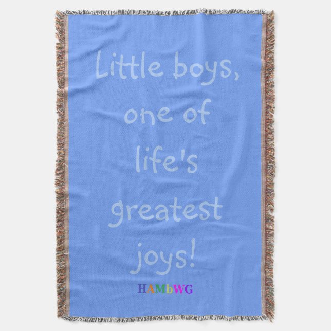 HAMbyWG - Throw Blanket - Little Boys Filt (Framsidan Vertikal)