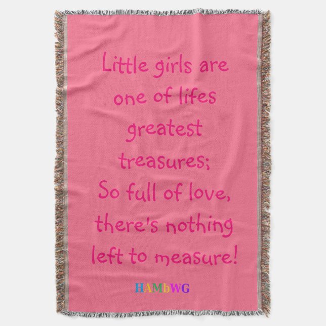HAMbyWG - Throw Blanket - Little Girls.. Filt (Framsidan Vertikal)