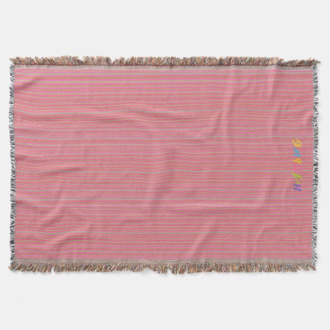 HAMbyWG - Throw Blanket - Peachy Rosa wLogo Mysfilt (Framsidan)