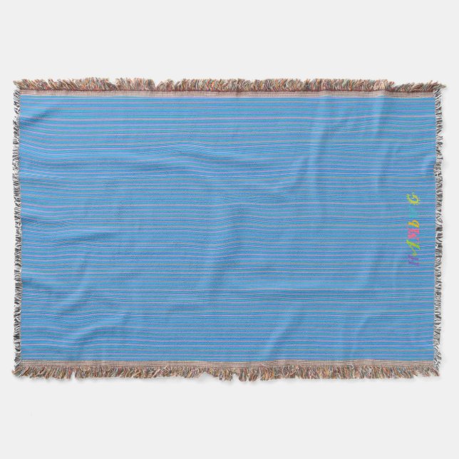 HAMbyWG - Throw Blanket - Play Himlar Blue w logot Mysfilt (Framsidan)