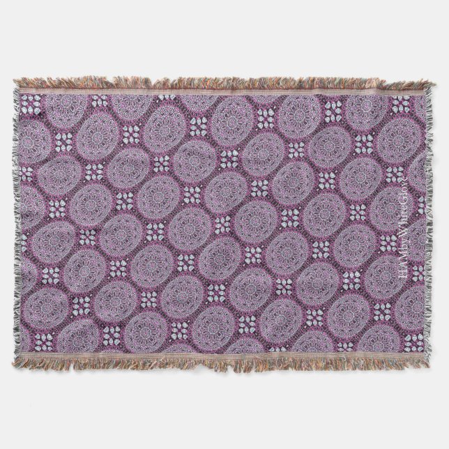 HAMbyWG - Throw Blanket - Rosa Mandalas Filt (Framsidan)