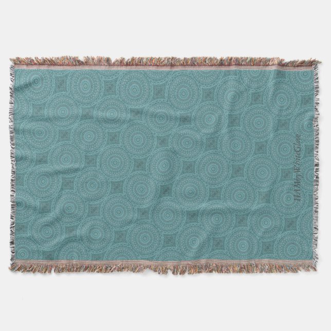 HAMbyWG - Throw Blanket - Turquise Mandala Filt (Framsidan)
