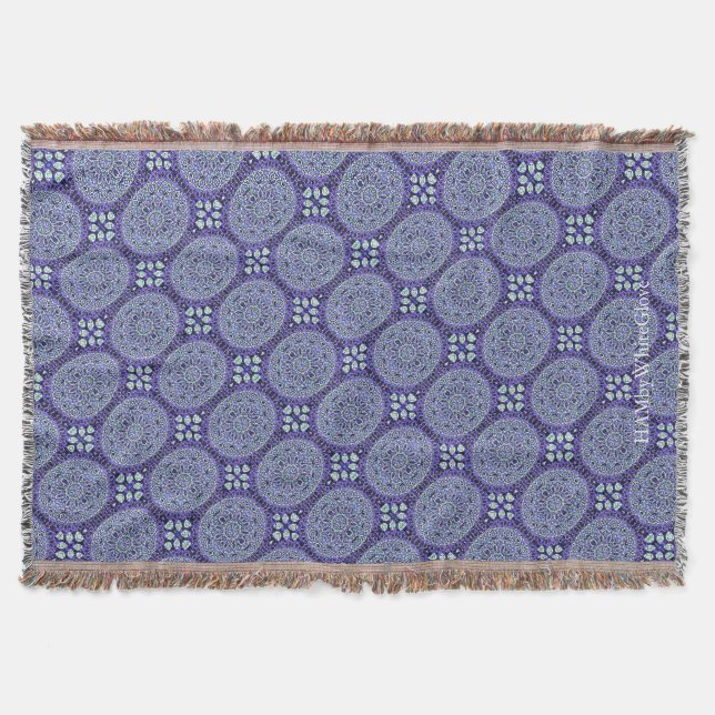 HAMbyWG - Throw Blanket - Violet Mandalas Mysfilt (Framsidan)