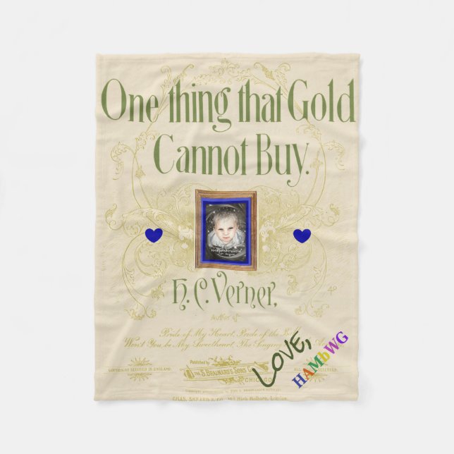 HAMbyWG - Ull Baby Blanket - One Sak Guld.. Fleecefilt (Framsidan)