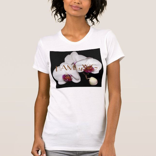 HAMbyWG - vita Orchids T Shirt (Framsida)