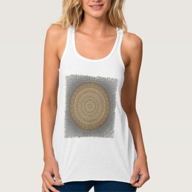 HAMbyWG - Womens Boho Circle - Beige på Tank Linne Med Racerback (Framsida)