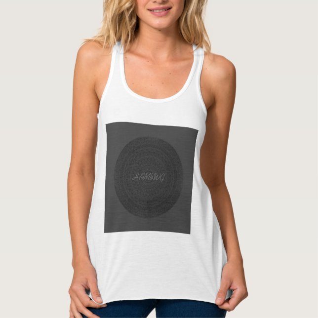 HAMbyWG - Womens Boho Circle - Träkol Linne Med Racerback (Framsida)