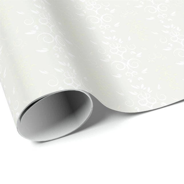 HAMbyWG Wrapping Papper - Bone/White/Crm Ornate Presentpapper (Rullad Hörn)