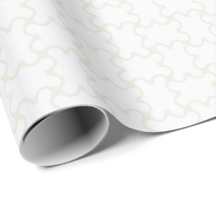 HAMbyWG Wrapping Papper - Wh/Crm Lg Basket Weave Presentpapper