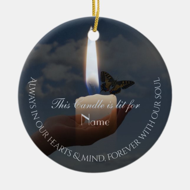 HAMbyWhiteGlove Candle Butterfly Tribute Ornament (Framsidan)