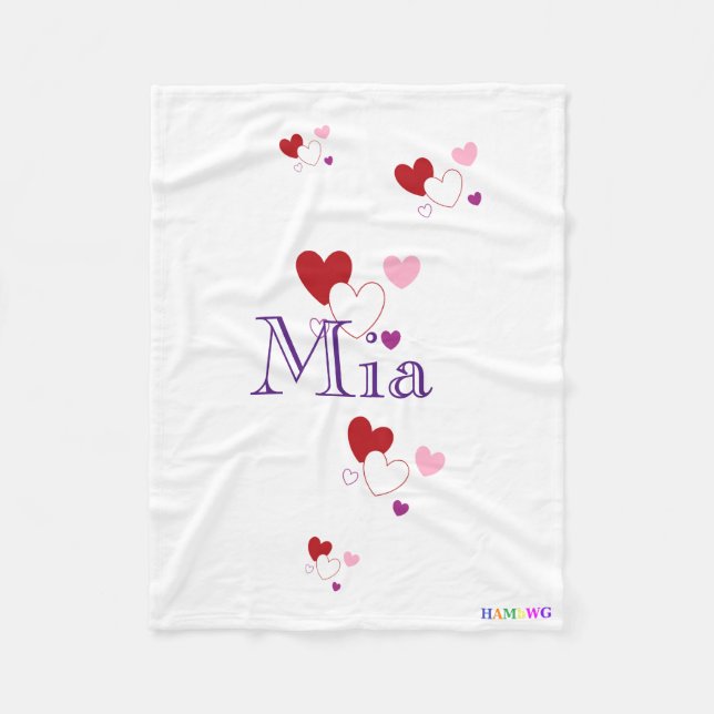 HAMbyWhiteGlove - Fleece Blanket - Hearts (Framsidan)