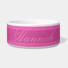 HAMbyWhiteGlove - Hund food Bowl - Rosa Rand